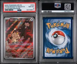 Pokemon TCG - Team Rocket's Meowth #203/182 - Destined Rivals - PSA 8 - Image 3