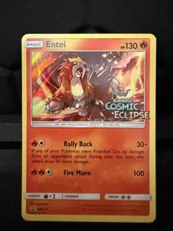 Entei SM219 Stamped Prerelease Black Star Promo 219 Sun & Moon (NM) Pokemon - Image 1