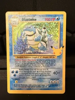 Blastoise ⭐ 2/102 Holo Celebrations: Classic Collection Pokemon NM - Image 1