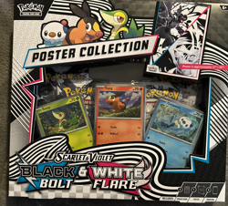 Pokemon Black Bolt & White Flare Poster Collection Box - NEW FACTORY SEALED BOX - Image 1