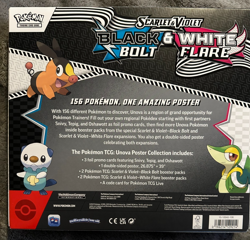 Pokemon Black Bolt & White Flare Poster Collection Box - NEW FACTORY SEALED BOX - Image 2