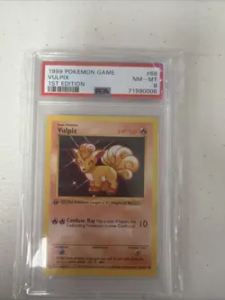 Pokemon 1999 Base Set 1st Edition Rare Vulpix PSA 6 68/102 - Image 1