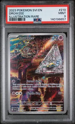 2023 Pokemon SVI Scarlet & Violet #210 Drowzee Illustration Rare PSA 9 - Image 1