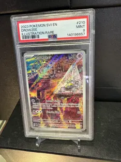 2023 Pokemon SVI Scarlet & Violet #210 Drowzee Illustration Rare PSA 9 - Image 4