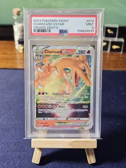 PSA 9 Charizard VSTAR 019/159 - Crown Zenith - Pokemon TCG Holo - Image 1