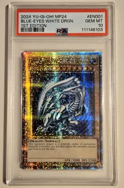 2024 YU-GI-OH! DUELING MIRRORS Blue Eyes White Dragon MP24-EN001 QCR PSA 10 QCSR - Image 1