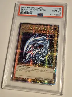 2024 YU-GI-OH! DUELING MIRRORS Blue Eyes White Dragon MP24-EN001 QCR PSA 10 QCSR - Image 3