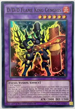 CT13-EN005 D/D/D Flame King Genghis - Super Rare Ltd. Edition Near Mint YuGiOh - Image 1