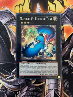 Yugioh NUMH-EN029 Number 49: Fortune Tune Secret Rare 1st Edition - Image 1