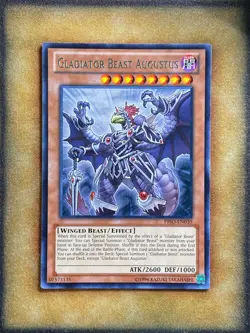 Yugioh Gladiator Beast Augustus PRIO-EN030 Rare LP - Image 1