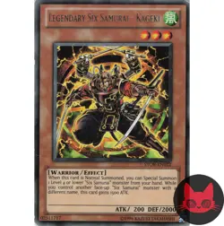 Yugioh Legendary Six Samurai - Kageki STOR-EN022 Rare MP - Image 1