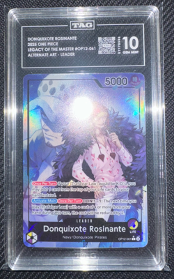 2025 ONE PIECE OP12-061 DONQUIXOTE ROSINANTE ALT -ART LEADER TAG 10 - Image 3