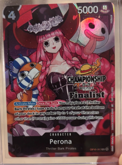 ONE PIECE TCG PERONA FINALIST CHAMPIONSHIP 2025-26 OP10-092 promo prize - Image 1
