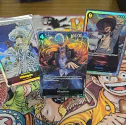 One Piece: Absalom OP06-081 Alt Art Wings Of The Captain Helmeppo and Shanks SR - Image 1