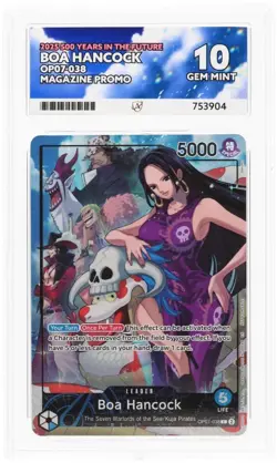 *POP 10* ACE 10 Boa Hancock One Piece OP07-038 PSA Magazine Promo - Gem Mint - Image 1