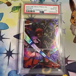 One Piece CCG Shanks Op06-007 PBR02 Alternate Art PSA 10 - Image 1