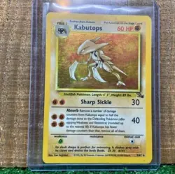 Kabutops Fossil 9/62 Rare Pokemon Card Holo 1999 - Image 1