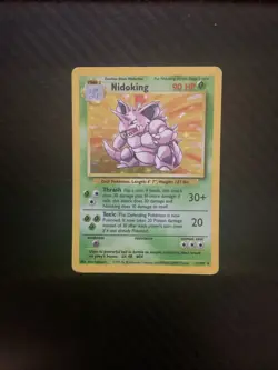 Pokemon TCG Nidoking Base Set Holo Unlimited Rare Card 11/102 MP - Image 1