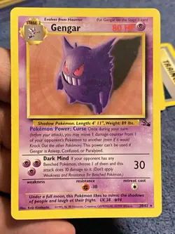 Pokemon TCG Gengar Fossil Card 20/62 Unlimited Regular Rare - Image 1