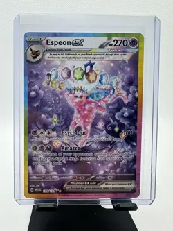 Espeon ex 155/131 Sv: Prismatic Evolutions Holo Pokemon Card Full Art Psychic - Image 1