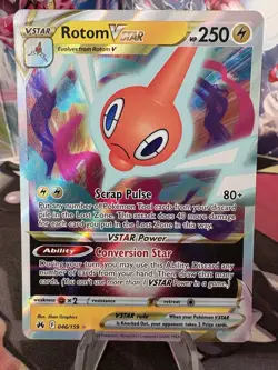 Pokemon TCG Rotom VSTAR Crown Zenith Holo Ultra Rare Card 046/159 Sword & Shield - Image 1