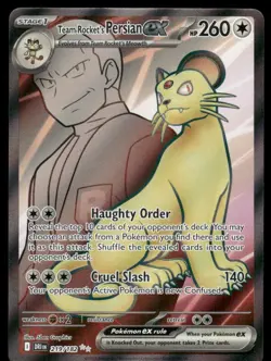 Pokemon Cards Team Rocket's Persian ex 219/182 Destined Rivals Ultra Rare NM - Image 1