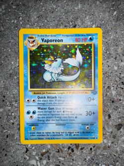 Pokemon TCG Cards Vaporeon 12/64 Jungle Holo Rare EXC - Image 4