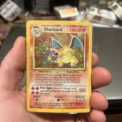 Pokemon TCG Charizard 1999 Holo Rare Card 4/102 Base Set Unlimited HP Heavy Play - Image 1