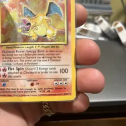 Pokemon TCG Charizard 1999 Holo Rare Card 4/102 Base Set Unlimited HP Heavy Play - Image 5