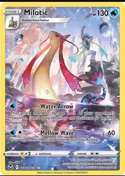 Milotic TG02/TG30 Silver Tempest Full Art Trainer Gallery Pokemon Card + XTRA EX - Image 1