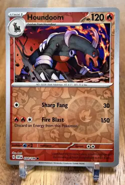 Houndoom 034/198 SV1 Scarlet & Violet Base Reverse Holo Pokemon Card NM - Image 1
