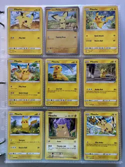 Pokemon Card Species Set Lot - 9x Unique Cards / Pikachu Family - Image 1
