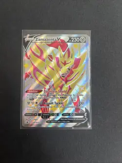 Pokemon TCG Shiny Zamazenta v Blackstar Promo Holo Card SWSH293 - Image 1