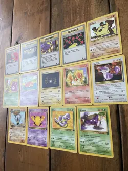 Pokemon TCG Team Rocket Unlimited Non Holo Vintage Never Played NM Lot 14 Cards - Image 2