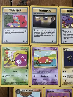 Pokemon TCG Team Rocket Unlimited Non Holo Vintage Never Played NM Lot 14 Cards - Image 3