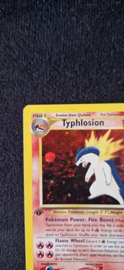 🔥1st Edition Typhlosion 18/111🔥 Neo Genesis Rare Holo Pokemon Card LP - Image 2