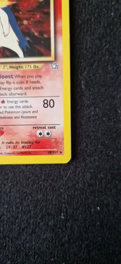 🔥1st Edition Typhlosion 18/111🔥 Neo Genesis Rare Holo Pokemon Card LP - Image 4