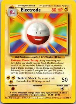 Electrode - Base Set 021/102 - Rare - NM Pokemon TCG - Image 1