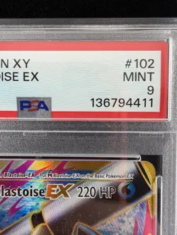 2016 Pokemon XY Evolutions #102 Full Art/M Blastoise EX PSA Mint 9 - Image 5