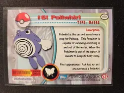 1999 Topps Pokemon Poliwhirl #61 Blue Logo Pokemon TV Animation Edition *NM-MT* - Image 2