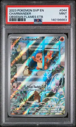 PSA 9 MINT Charmander Obsidian Flames ETB Promo Full Art Holo Pokemon SVP 044 - Image 1