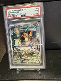 PSA 9 MINT Charmander Obsidian Flames ETB Promo Full Art Holo Pokemon SVP 044 - Image 4
