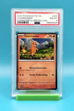 PSA 8 - 2025 Pokemon, PAF EN, Charmander, Charizard ex Special Coll - Image 1