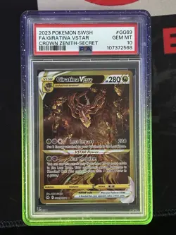 Pokemon Giratina VSTAR Crown Zenith Secret Rare Full Art #GG69 PSA 10 + Guard 🔥 - Image 1