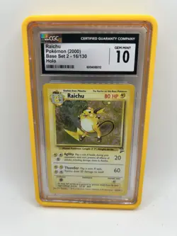 Pokemon TCG: Raichu Base Set 2 16/130 CGC 10 GEM Mint - Image 1