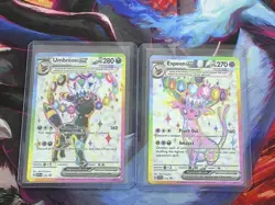 Pokemon Umbreon and Espeon Black Star Promo SVP175 SVP176 Figure Collection NM/M - Image 1