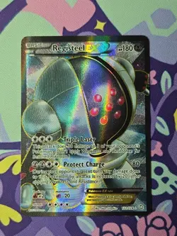 Pokemon TCG Black & White Dragons Exalted Registeel EX 122/124 Holo Excellent - Image 1