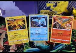 Pokemon Zapdos 48/185 Articuno 036/195 Moltres 021/172 Cosmos Holo Promo 3pc SET - Image 1
