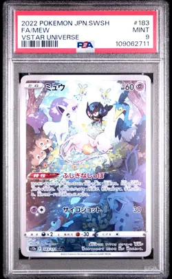 2022 POKEMON JAPANESE SWORD & SHIELD VSTAR UNIVERSE #183 FULL ART/MEW PSA 9 - Image 1