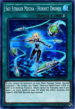 Yugioh! LP Sky Striker Mecha - Hornet Drones - DASA-EN033 - Super Rare - Unlimit - Image 1
